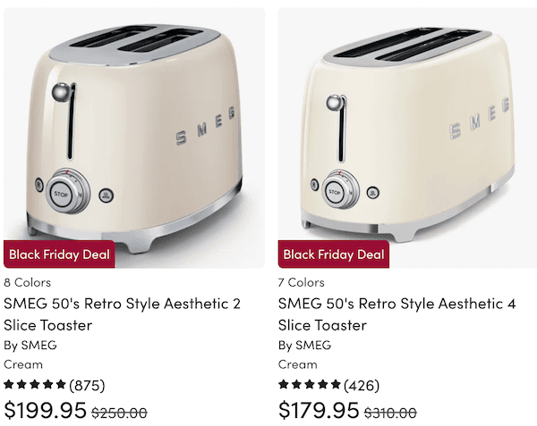 smeg black friday sale wayfair deals