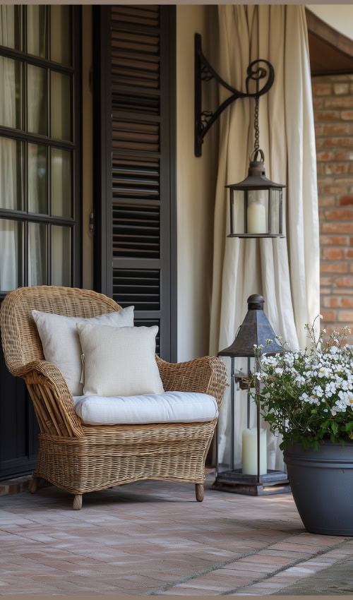 lanterns and candles spring front porch decorating idea