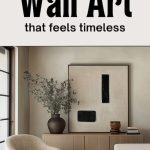 stylish living room with trendy wall art that feels timeless