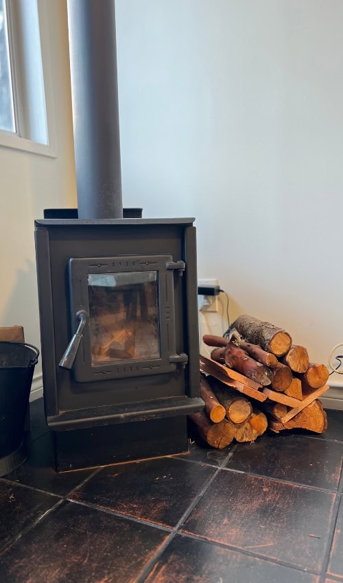 in-suite fireplace in cottage