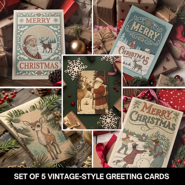 vintage christmas greeting cards holiday cards collection handmade gift ideas