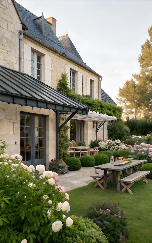 old world house modern french country exterior