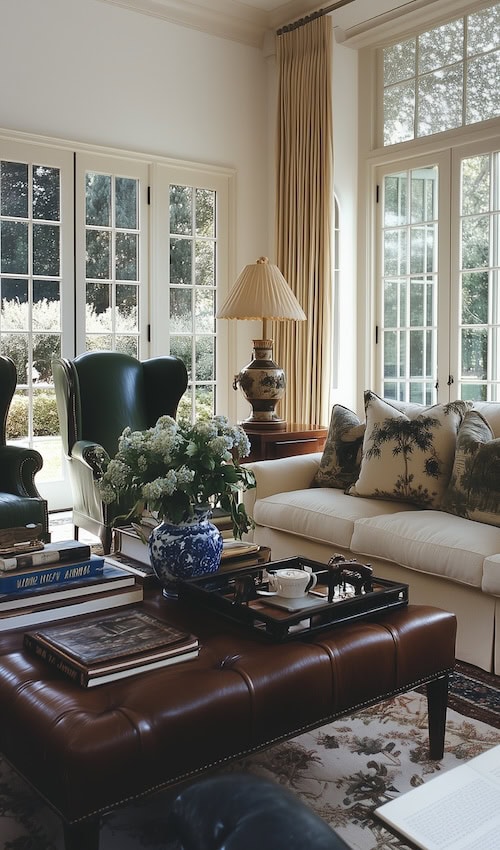 recreating ralph lauren interiors  - ralph lauren living room