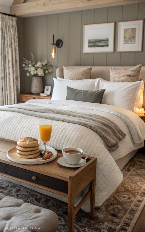 breakfast in bed modern cottage home tour