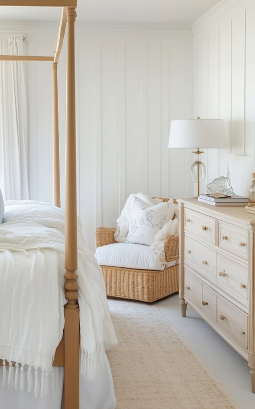 Coastal Farmhouse bedroom perfect for that coastal granddaughter style