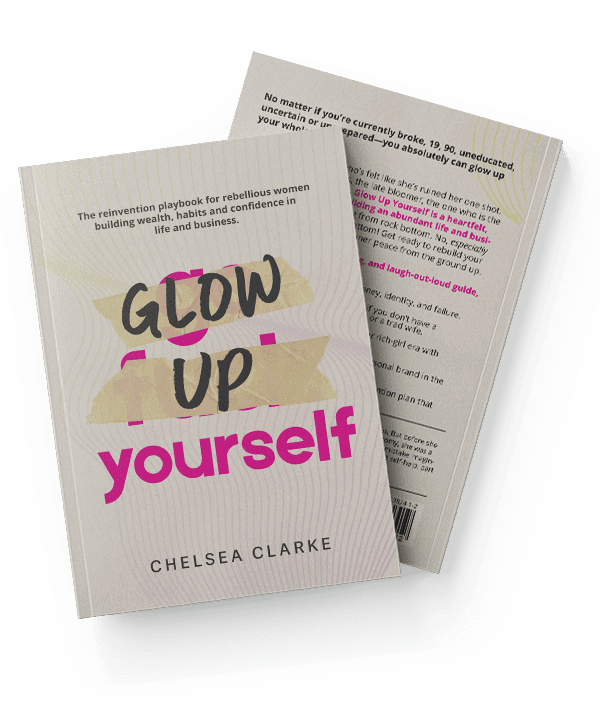 2 books - glowupyourself_book_chelseaclarke_release 600