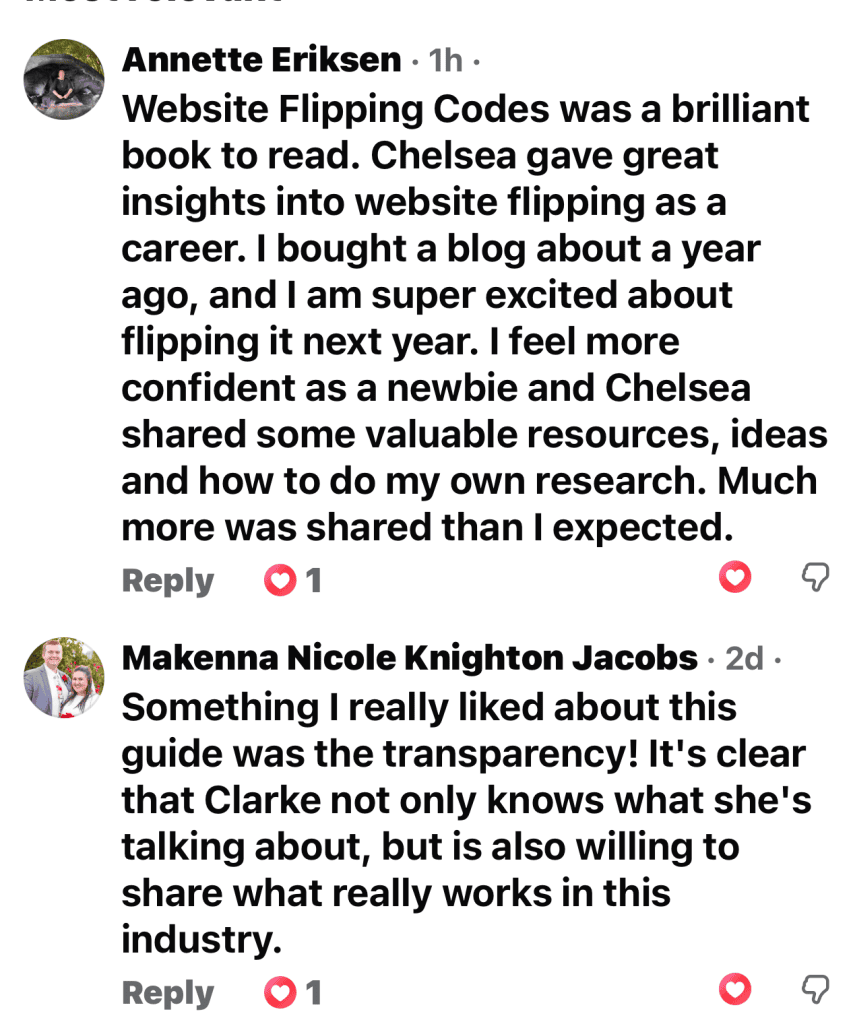 website flipping codes testimonials