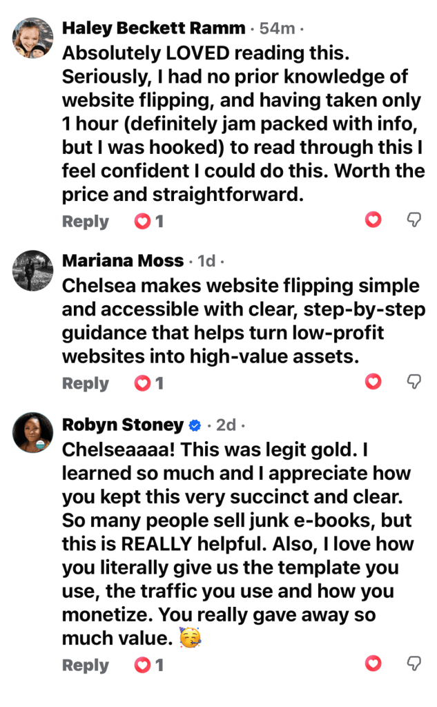 website flipping codes testimonials