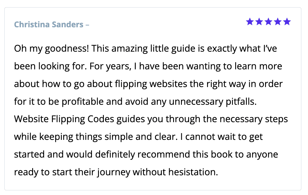 website flipping codes testimonials
