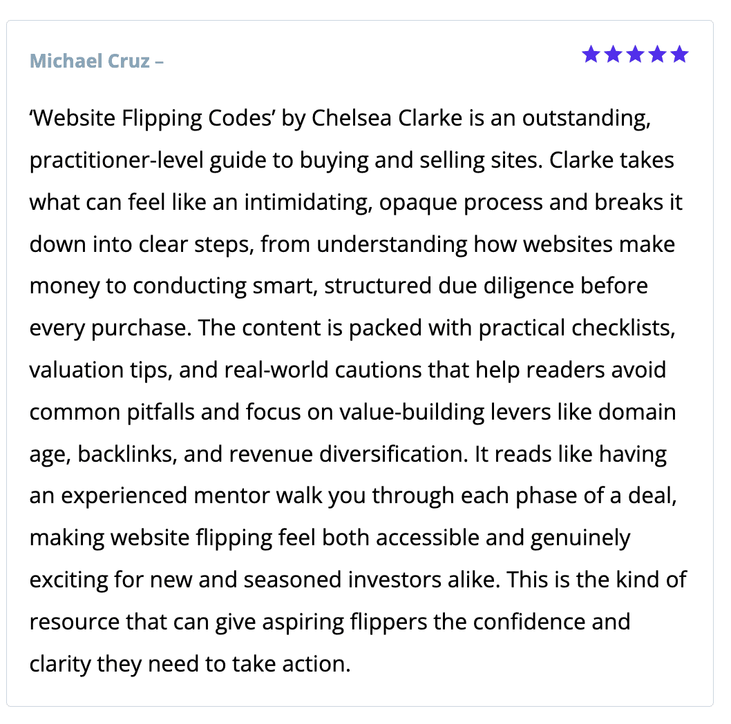 website flipping codes testimonials