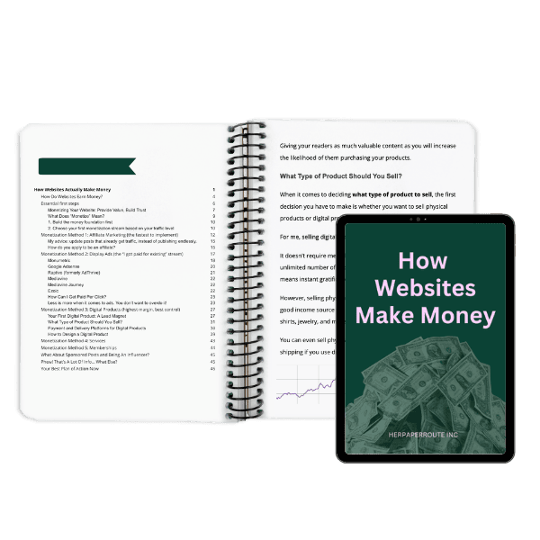 how websites make money_book