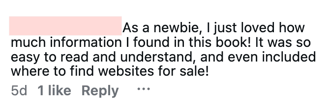 testimonial how to buy a website_ebook