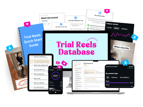 trial reels kit training and database_