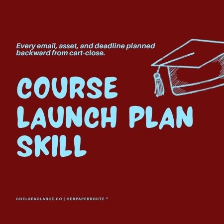 course launch plan