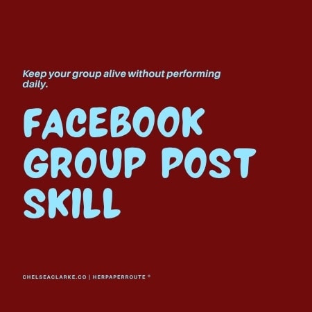Facebook group post skill